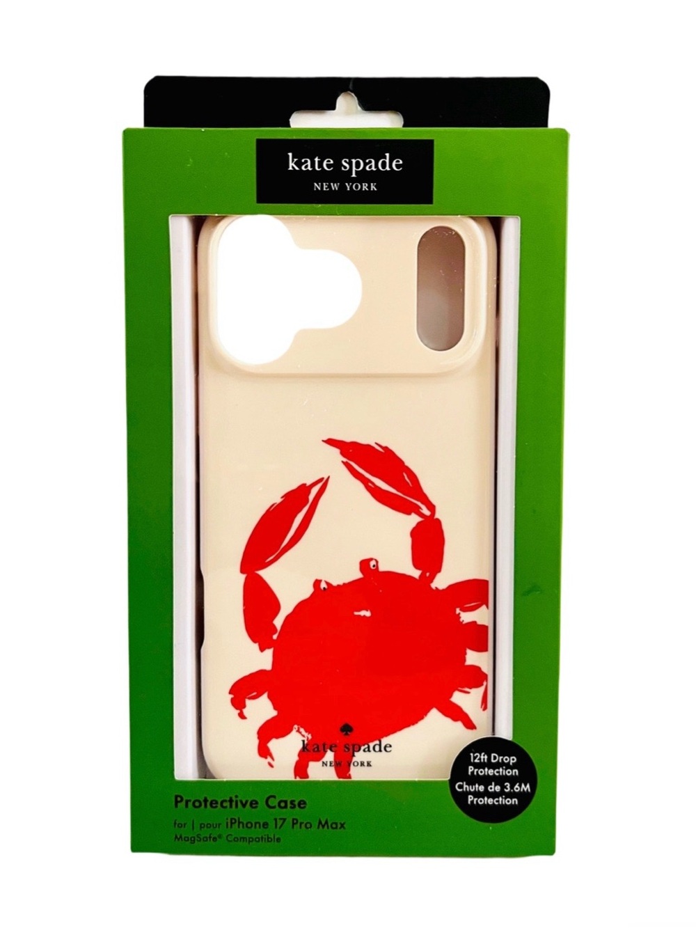 KATE SPADE Red Crab MagSafe IPhone 17 Pro Max hardshell phone case!🦀🦀